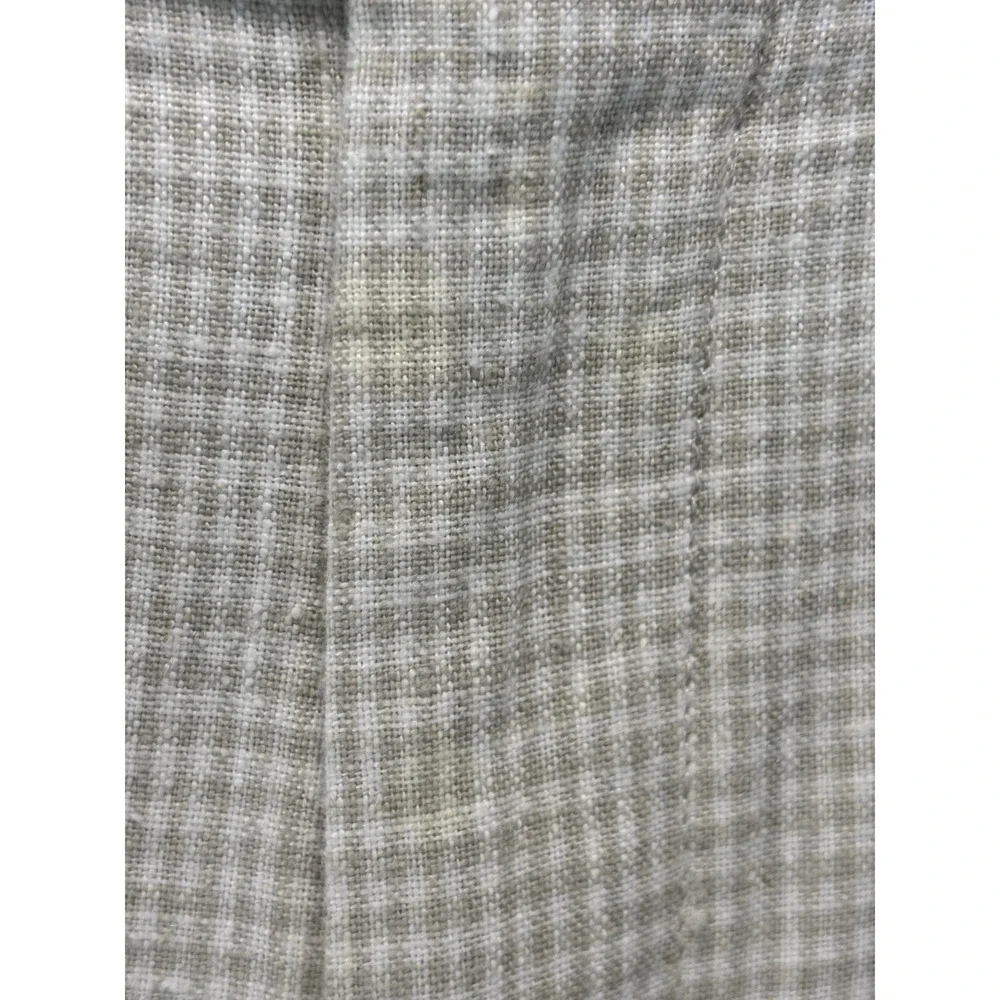 Vtg Tommy Hilfiger Linen Blend Pants Men's 36x30 (34x29) Houndstooth Pleated 90s